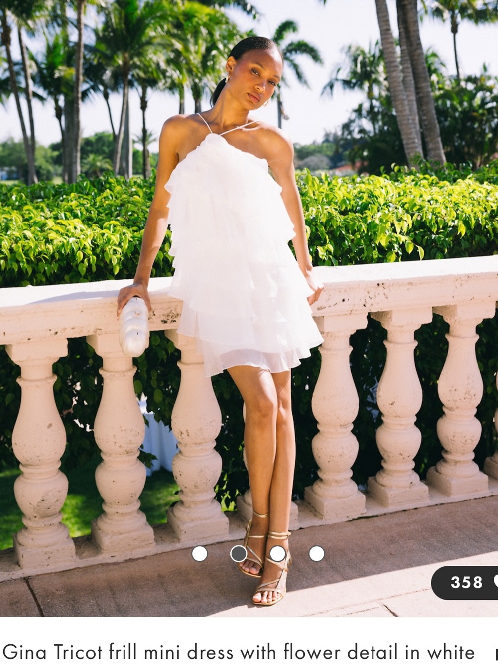 Gina Tricot Frill Mini dress with rose detail